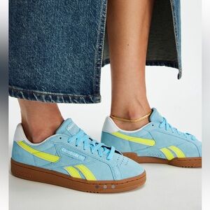 Reebok Women's Sky Blue and Lemon Sneakers